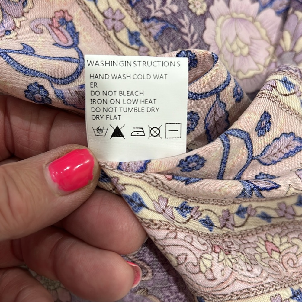 Loose Fitting Floral Boho Style Rayon Dress NWT - Picture 12 of 12